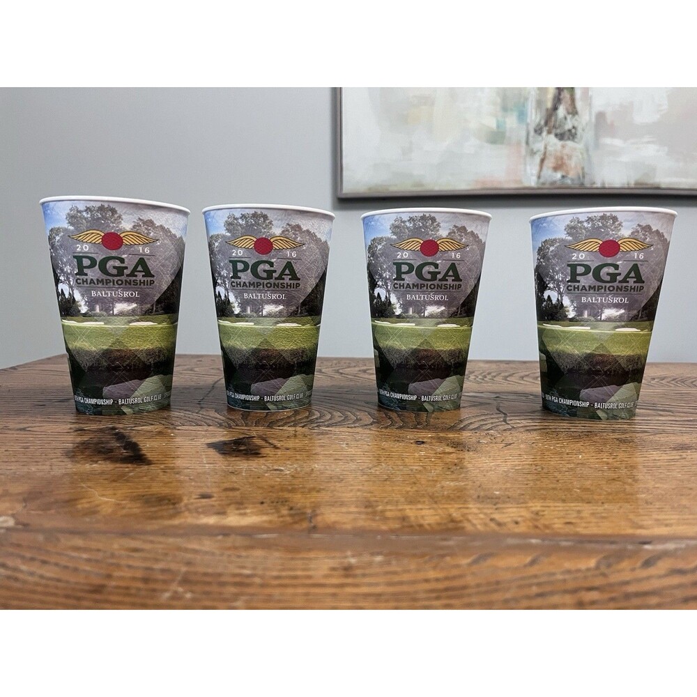 PGA Championship 2016 Baltusrol Golf Club Commemorative Plastic Cup X  4. NEW